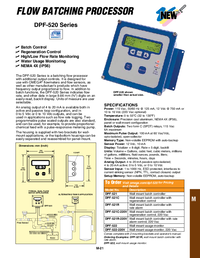 Thumbnail of document Data Sheet - DPF-521 Flow Batching Processor with Output Controls